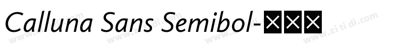 Calluna Sans Semibol字体转换